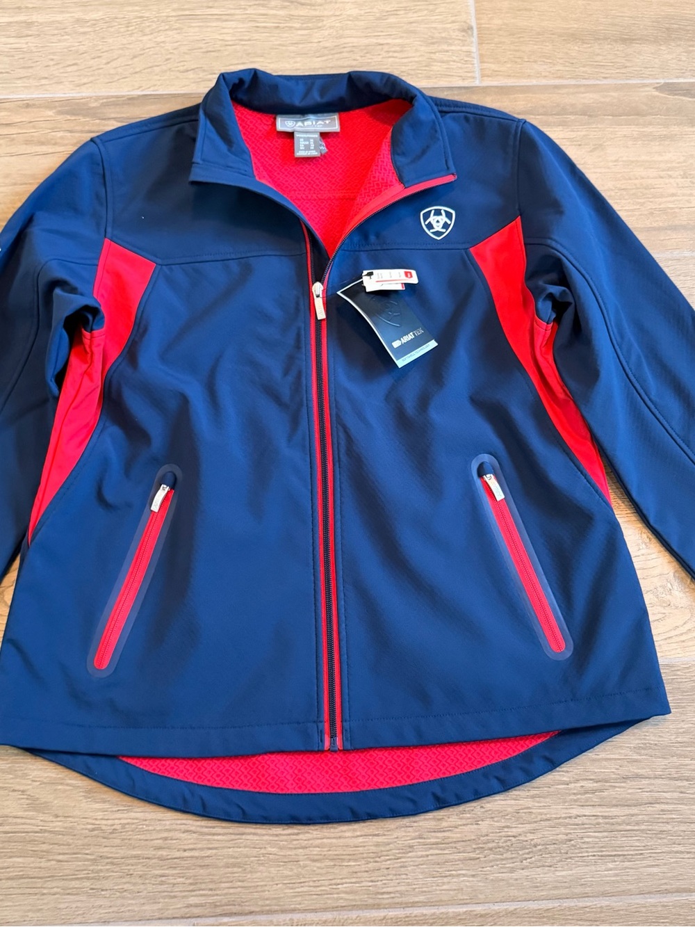 Ariat Navy and Red Utility Softshell Jacket